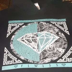 Black hoodie basalt blue dimond flawless